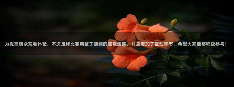为提高观众观看体验，本次足球比赛调整